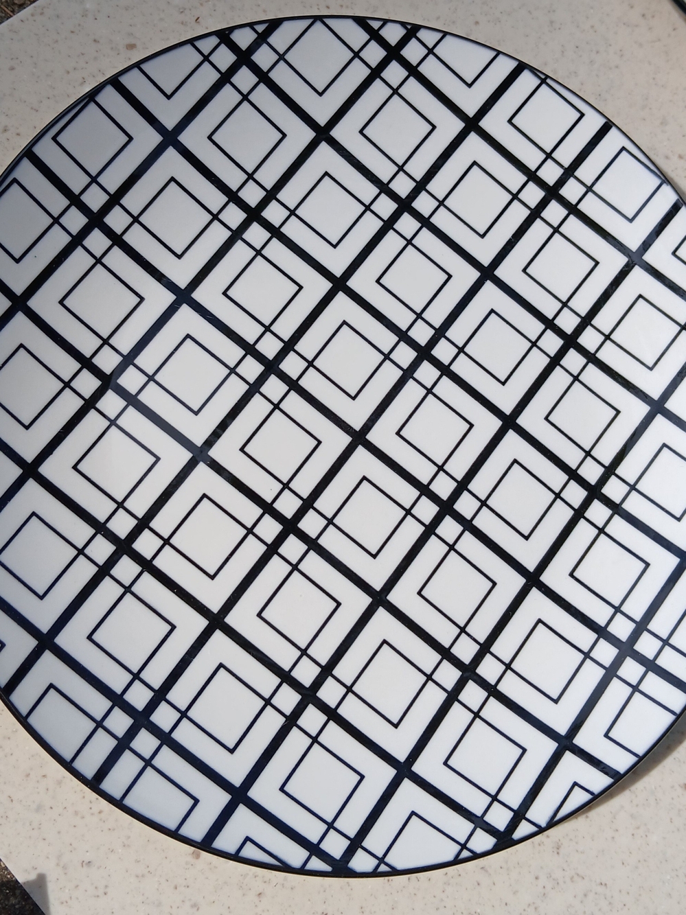Dover&York Geometric Black & White Salad/ Dessert Plates - Set of 4 Discontined - Picture 2 of 4
